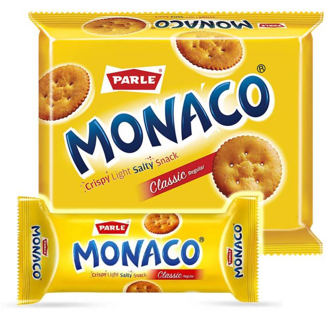 Parle Monaco Classic Biscuits (Knusprige, leichte, salzige Kekse)