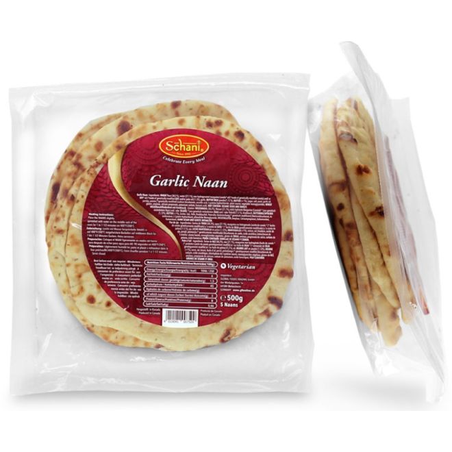 5 Stk. Schani Garlic Knoblauch Naan (500g)