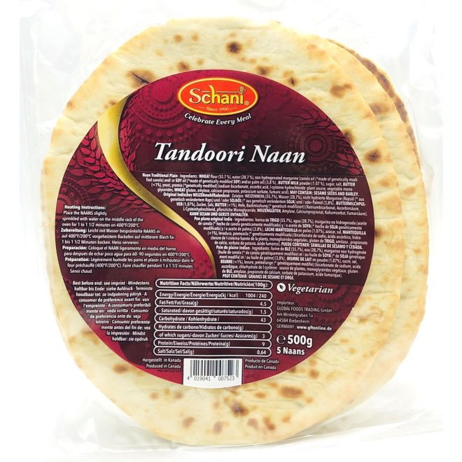 5 Stk. Schani Tandoori Naan (500g)