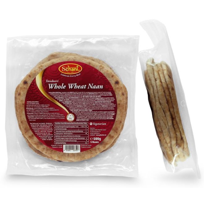 5 Stk. Schani Whole Wheat Tandoori Naan (500g)