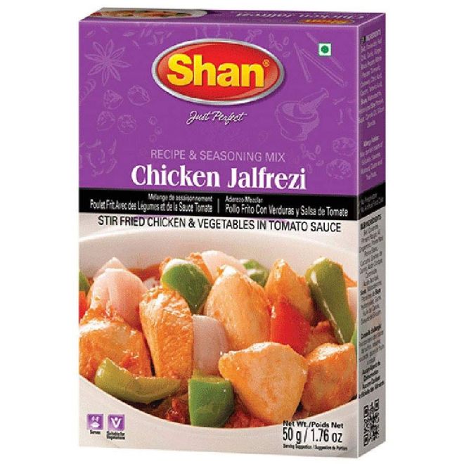 Shan Chicken Jalfrezi (Gewürzmischung für Gerichte mit Huhn & Gemüse in Tomatensoße) 50g