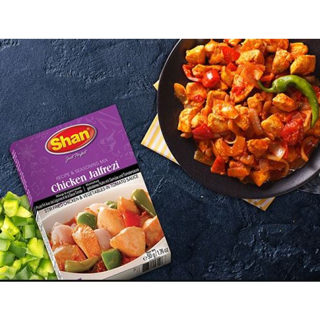 Shan Chicken Jalfrezi (Gewürzmischung für Gerichte mit Huhn & Gemüse in Tomatensoße) 50g