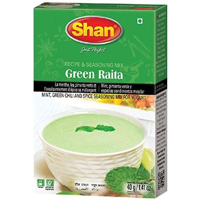 Shan Green Raita (Gewürzmischung aus Minze, grünem Chili und Gewürzen für Joghurt) 40g