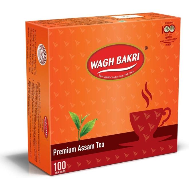 Wagh Bakri Premium Assam Tea (Schwarzer Tee, 100 Beutel) 200g