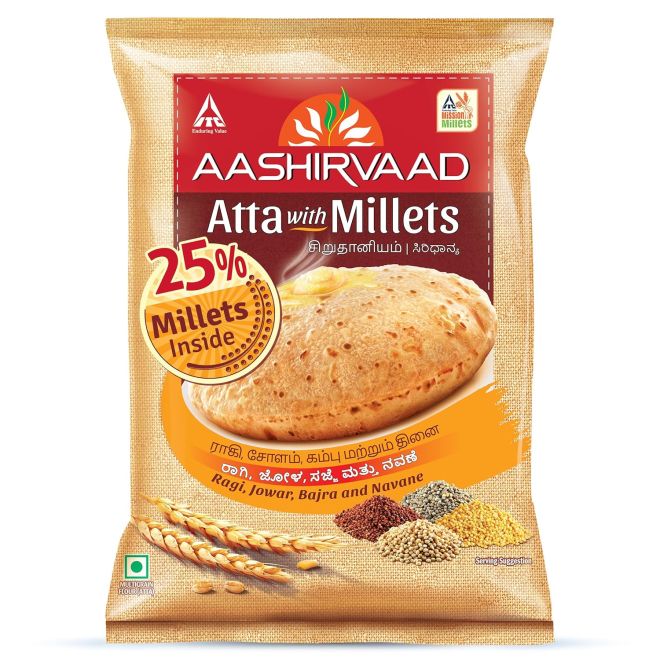 Aashirvaad Atta with Millet - 2,2kg