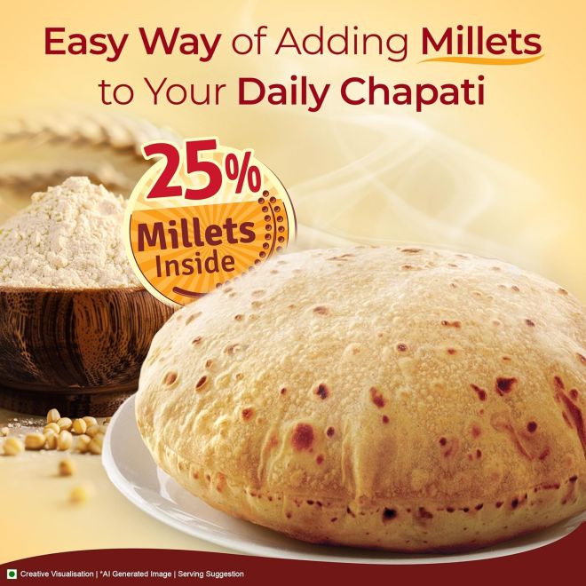 Aashirvaad Atta with Millet - 2,2kg