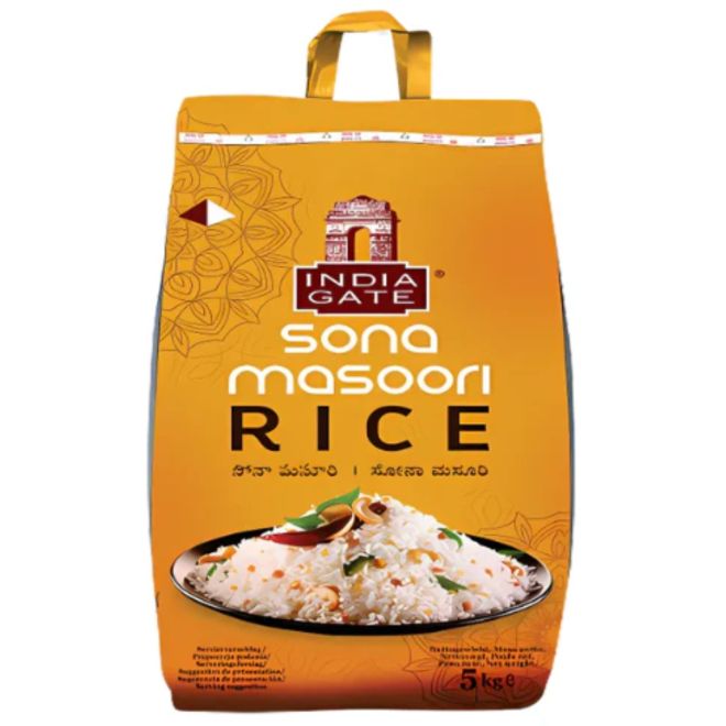 India Gate Sona Masuri Rice (Hochwertiger, Aromatischer Masoori Reis)