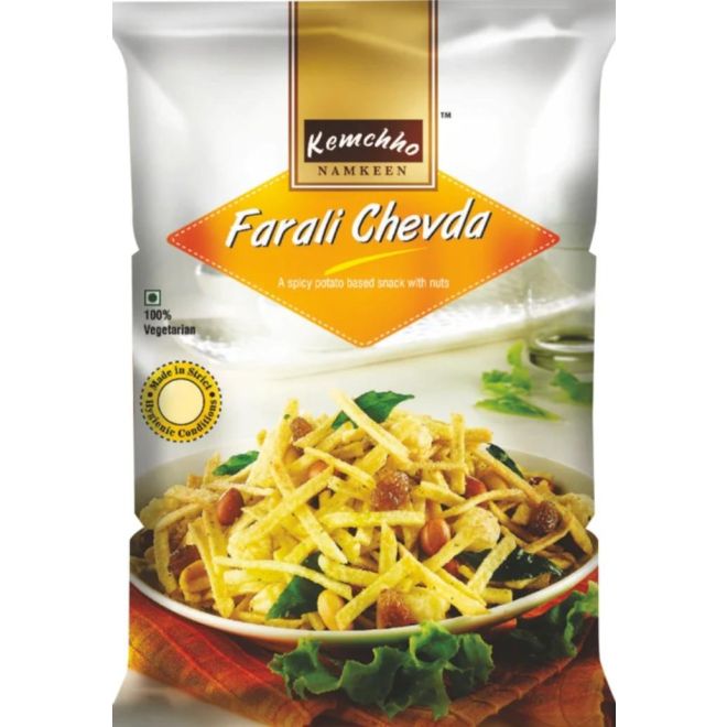 Kemchho Farali Chevda (ein würziger Snack auf Kartoffelbasis mit Nüssen) 270g