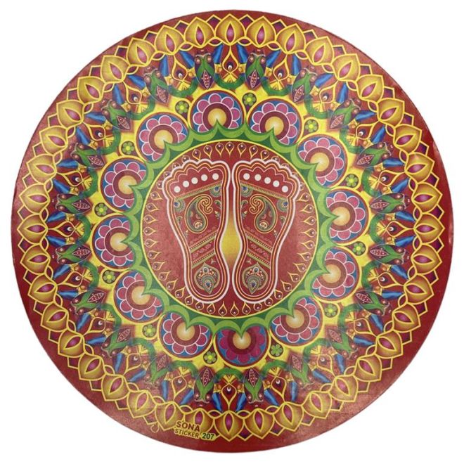 Rangoli Diwali Aufkleber, Laxmi Füsse für Tür-Eingang - 35cm