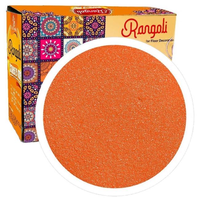 Rangoli Color Powder for floor decoration (Orange) 100g