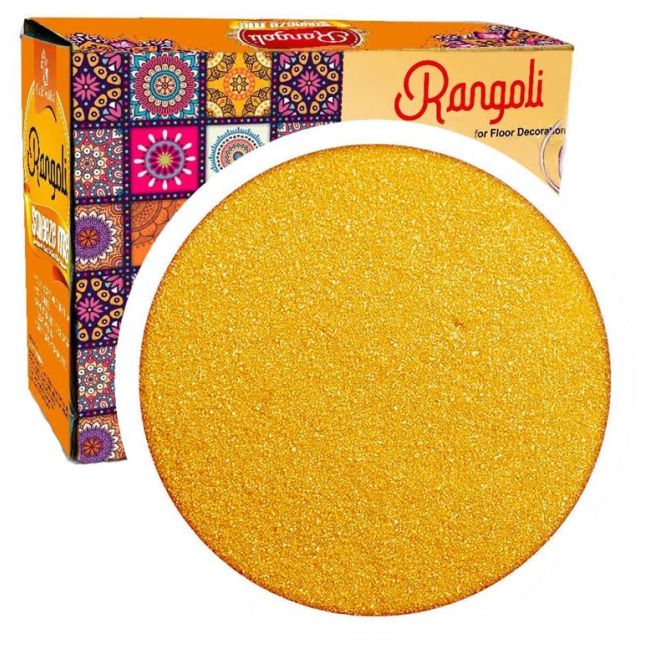 Rangoli Color Powder - Yellow (Farbpulver für Bodendekoration) 100g