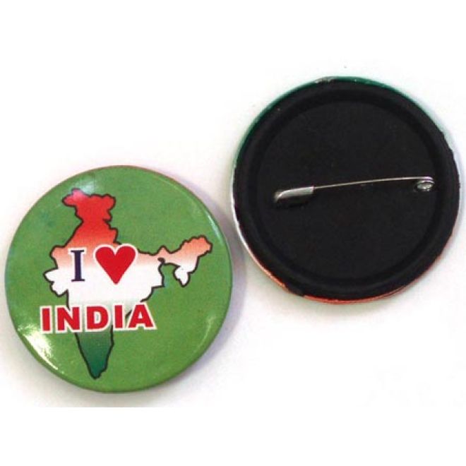 Schöner Ansteckbutton mit Indischem Flaggensymbol