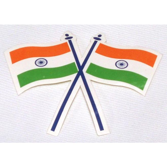 Sticker - Crossed Indian Flags