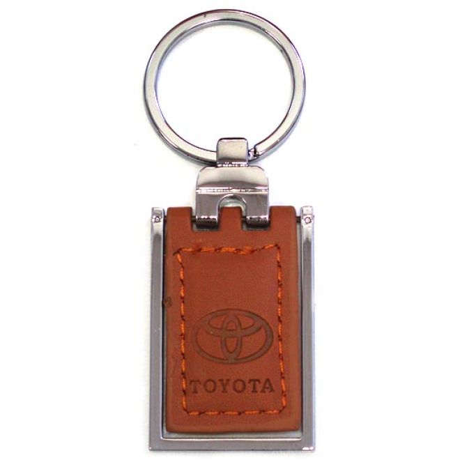 Toyota - Hochwertiger Autoschlüsselanhänger aus Edelstahl/Leder