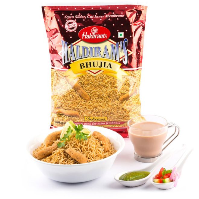 Haldiram Bhujia Masala (Gewürzte Nudeln aus Bohnen- und Kichererbsenmehl)