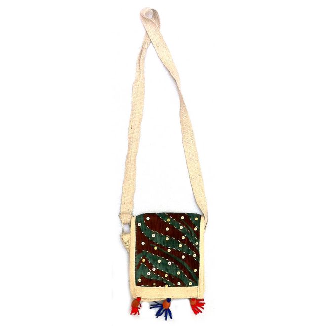 Colorful Cotton Handbag - Elaborately Embroidered, Sequined