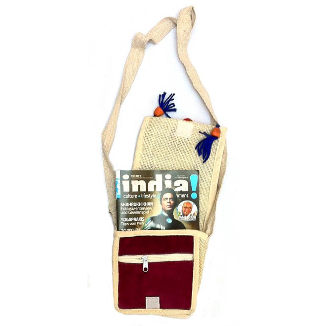 Colorful Cotton Handbag - Elaborately Embroidered, Sequined