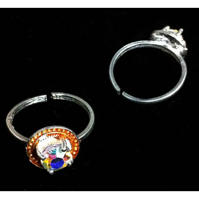 Schöner Ring Verziert mit Strasssteinen - Größenverstellbar / Für Hand und Fuß