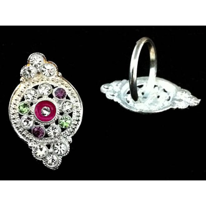 Schöner Ring Verziert mit Strasssteinen - Größenverstellbar / Für Hand und Fuß