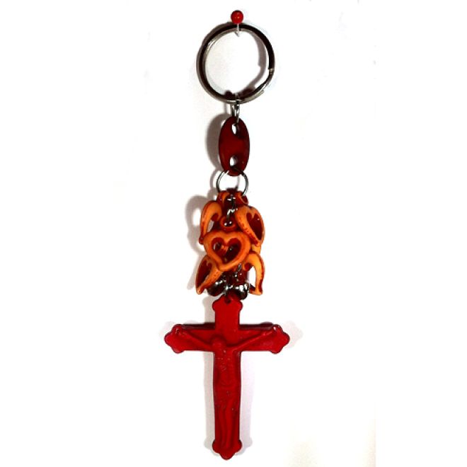 Schöner Schlüsselanhänger JESUS (Rot)