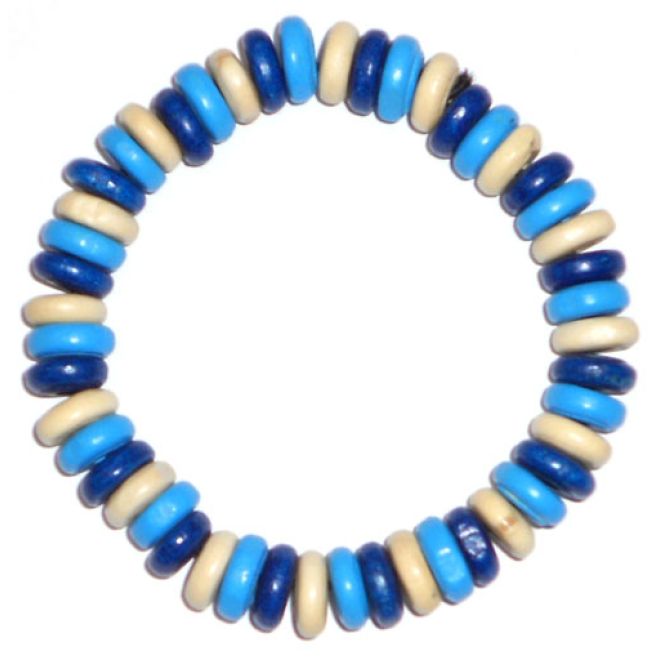 Bracelet with Wooden Beads - Elastic