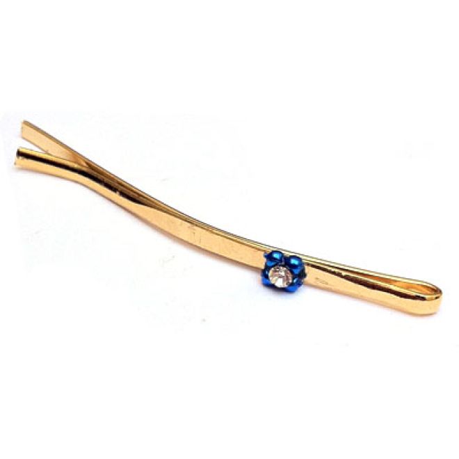 Gilded Hair Clip - With Rhinestones