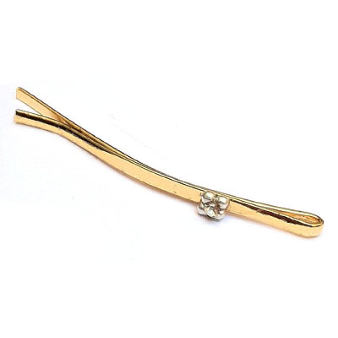 Gilded Hair Clip - With Rhinestones
