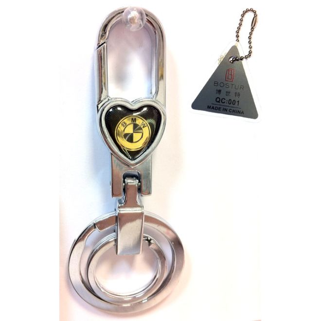 BMW - Edler Glänzender Auto-Schlüsselanhänger - Mit Emblem hinter Glas