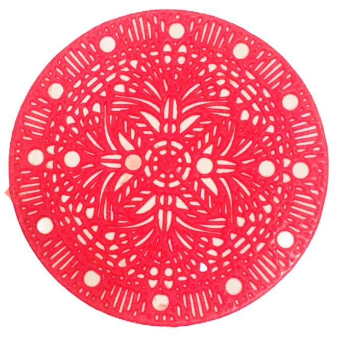 Round Henna Tattoo-Stencil (self-adhesive & reusable)