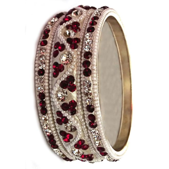 3er Armreifen-Set mit bunten Glitzersteine aus Metall