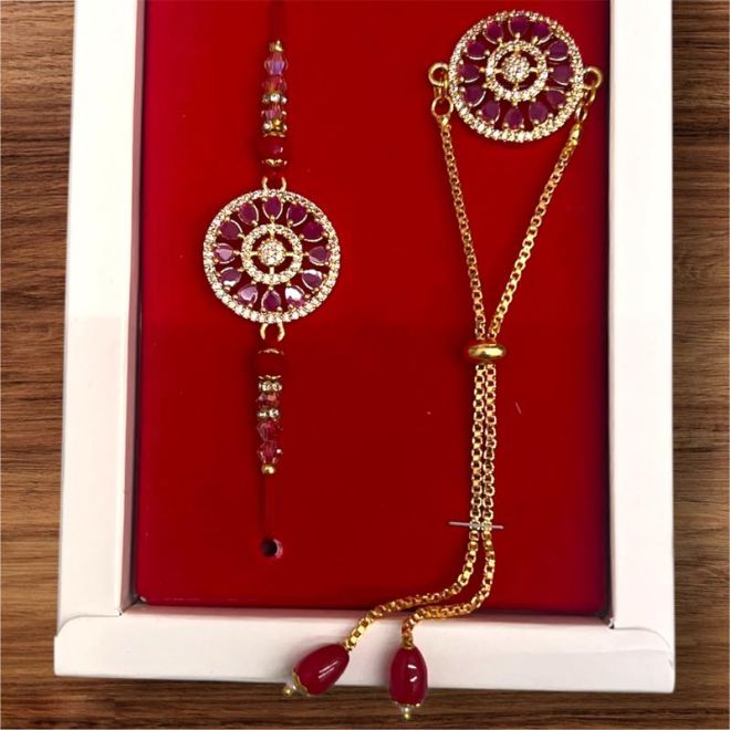 2 Pcs. Padmawati Rakhis in Gift-Box (Bracelets for Raksha Bandhan)
