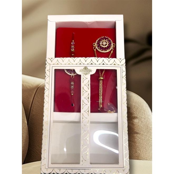 2 Pcs. Padmawati Rakhis in Gift-Box (Bracelets for Raksha Bandhan)