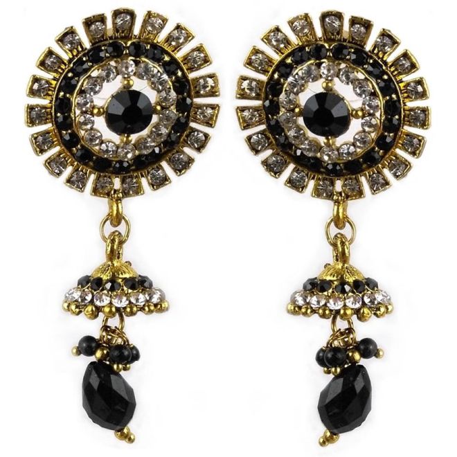 Jhumka - Paar Ohrringe im Bollywood-Stil (Maße: 6x2,5cm)