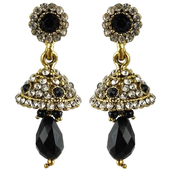 Jhumka - Fancy Earrings in Bollywood Style (Size: 5x2cm)