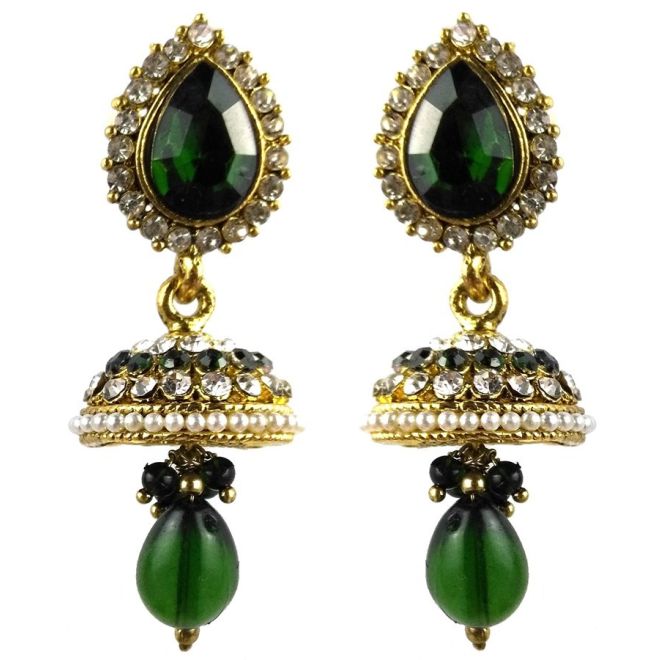 Jhumka - Fancy Earrings in Bollywood Style (Size: 6x2cm)