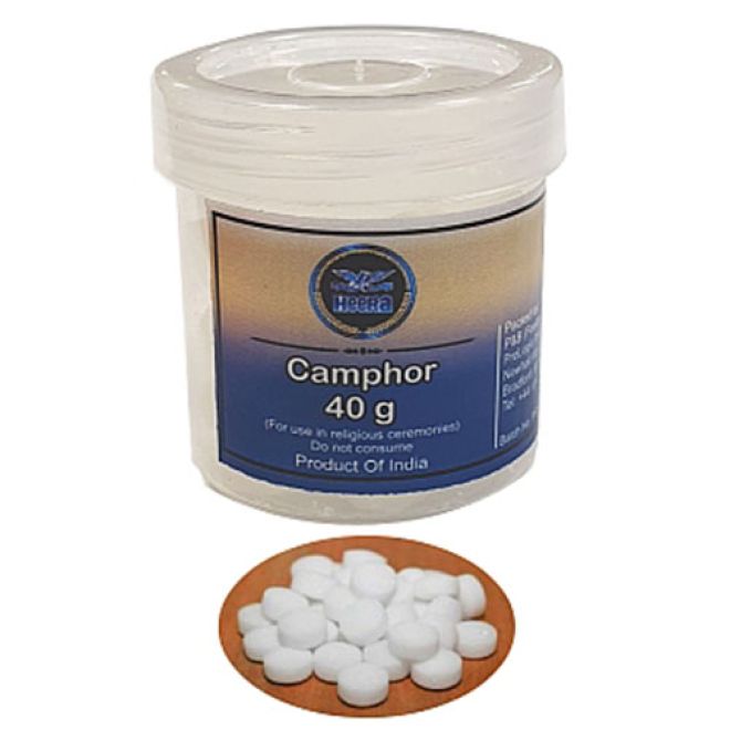 Heera Refined Camphor, 60 Tablets for Pooja, पूजा कपूर - 40g