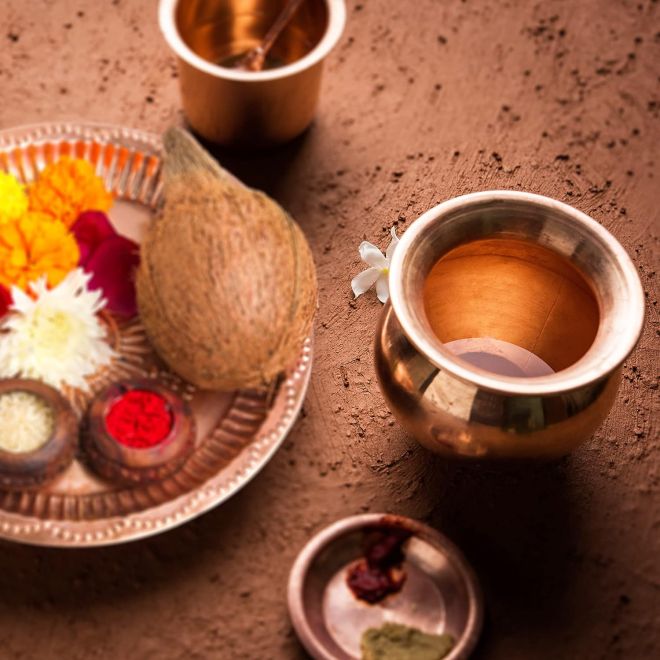 Pure Copper Kalash, Lota Pot for Puja etc.