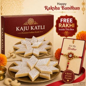 Bundle - 300g Dairy Valley Kaju Katli + Gratis Rakhi