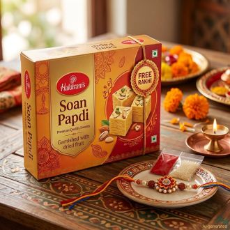 Bundle - 250g Haldiram Soan Papdi + Gratis Rakhi