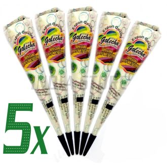5x Rote + 5x Weisse Golecha Henna Kegel (250g)