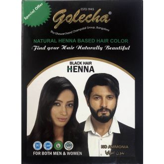 Golecha Natural Henna Hair Color - Black (5x10g)