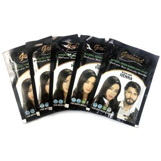 Golecha Natural Henna Hair Color - Black (5x10g)