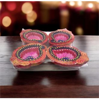 4 pcs. Fancy Clay Diyas
