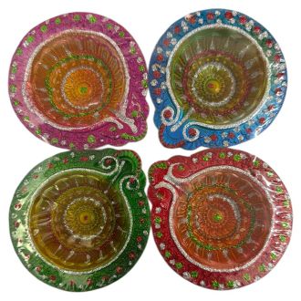 4 pcs. Fancy Clay Diyas