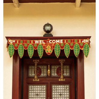 Toran Welcome Ganpati (100 cm) Türbehang für Pujas, Partys, Zeremonien, Feste