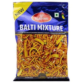 Haldiram Balti Mixture (a Savoury Mixture of Chickpeas Noodles, Peanuts, Garden Peas and Lentils) 280g