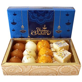 Special Diwali Gift Sweet Box mit 5 Süßigkeiten-Sorten (700g)
