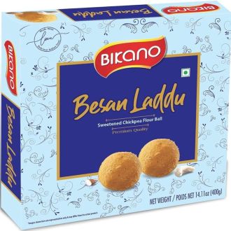 Bikano Besan Laddu (Sweetened Chickpea Flour Balls) 400g