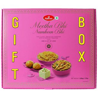 Haldiram Gift Box - 1kg Meetha Bhi Nakeen Bhi, Geschenkbox (38*32*6 cm)