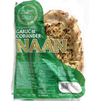 Heera Garlic & Coriander Naan, Tandoori Style - 360g (2 Pieces)